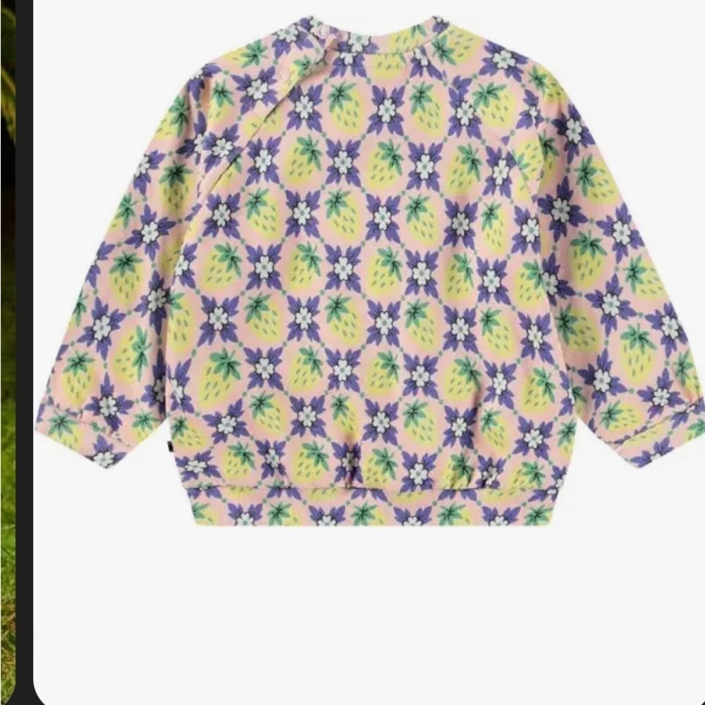Molo Purple and Yellow Floral Kids Sweatshirt Vintage Berries